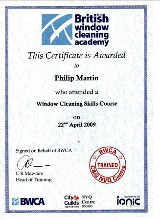 BWCA WCSC certificate